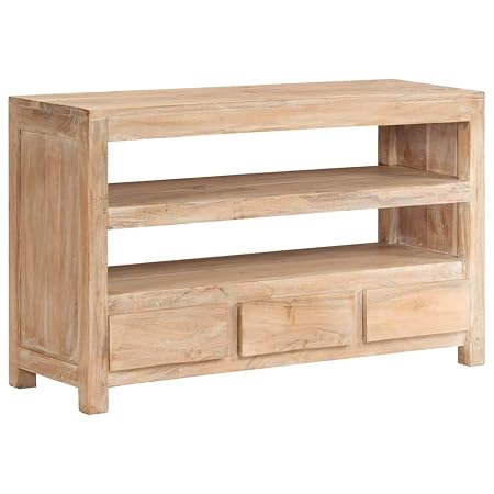 Festnight Mobile Porta Tv Moderno Classico In Legno Massello
