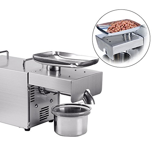 Oil Press Machine, PROMOTOR 110V Household Small Oil Presser Machine, Easily Extract Nut Peanut Sesame Rapeseed Walnut Oil