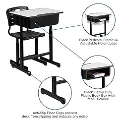 Flash Furniture Adjustable Height Student Desk and