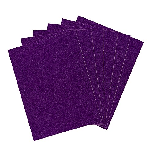 Mega Crafts 6 Pcs Metallic EVA Foam Sheets 9' X 12' | Sparkly Purple Glitter Papers With Non-Adhesive Smooth Back | For Scrapbooking, Arts & Crafts, Party Masks, Ornaments & School Projects