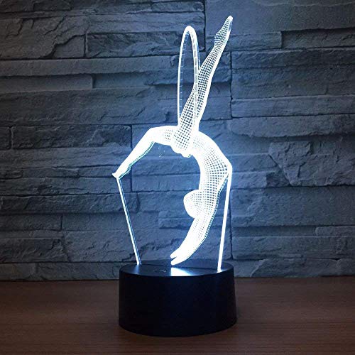 3d Artistic Gymnastics Night Light Lamp 7 16 Color Change | INDIA - View #9