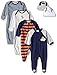 Gerber Baby Boys' 6 Piece Gown, Cap (0-6M), and Sleep'n Play (0-3M) Gift Set, Sports, Newborn