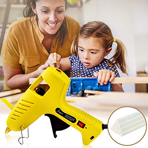 Joypea Hot Glue Gun with LED Light,60/100W Full Size Dual Power High Temp Heavy Duty Melt Glue Gun Kit,Including 10pcs Glue Sticks for DIY, Decoration, Crafts, Household - Thumbnail 4
