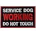Service Dog Working Do Not Touch Vests/Harnesses Emblem Embroidered Fastener Hook & Loop Patch