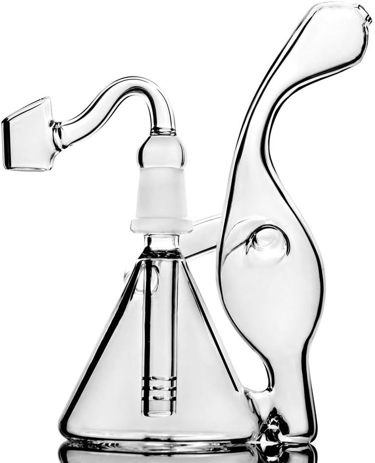6 Inch Clear Glass Pipe with Cone Bottom 14mm Joint