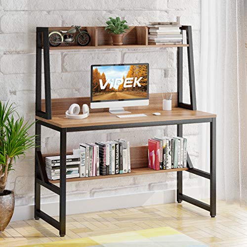 VIPEK Computer Desk with Hutch and Bookshelf, 47" Home Office Desk PC