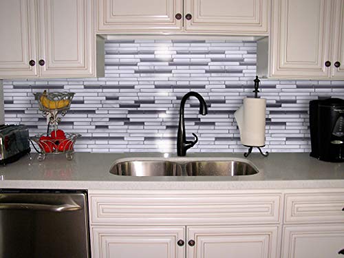 Vamos Tile Premium Anti Mold Peel and Stick Tile Backsplash,Stick On Backsplash Wall Tiles for Kitchen & Bathroom-Self Adhesive-10.62" x 10" (6 Sheets) - Thumbnail 4