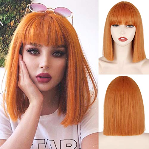 colored wigs with bangs