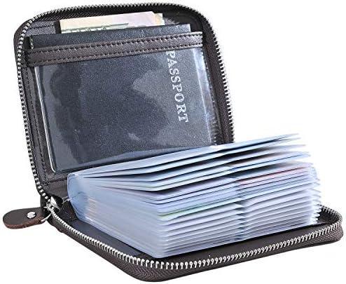 Yuhan Pretty Credit Card Holder Wallet Large Leather Passport Case 42 Card Slots