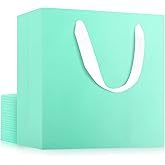 EUSOAR Kraft Bags with Handles, 20pcs 12.5" x 4.5" x 11" Kraft Paper Bag Bulk, Shopping Bags with Handle for Lunch Merchandise Party Wedding Birthday