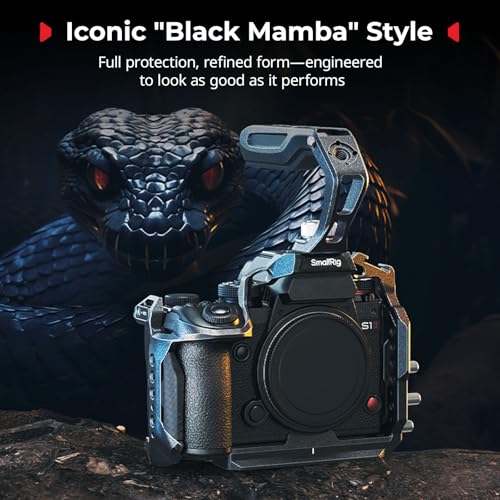 SMALLRIG Protective Cage Kit for Panasonic S1R II/S1 II/S1 IIE, with Top Handle and Cable Clip, QR Plate for Arca-Swiss and Cold Shoe - 5503