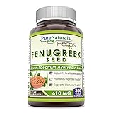 Pure Naturals Fenugreek Seed Supplement, 610 Mg (360 Capsules) - *Supports Healthy Metabolism & Women's Health* Promotes Digestive Health*