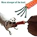 WHOMEC Ultra Durable Rope Dog Toy - Great for Aggressive Chewers - 100% Natural & Safe Cotton (1 x Carrot)
