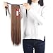 Drawstring Ponytail Clip in Hair Extensions ponytail Hairpiece Binding Pony Tail Extension for Girl Lady Woman Light Brown