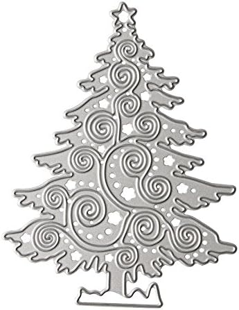 DIY Metal Scrapbook Cutting Dies - Embossing Stencil and Template for Kid's Creative Arts Crafts Supplies, Card Supplies, Wedding and Party Decorations (Christmas tree)
