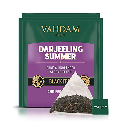 VAHDAM, Darjeeling Schwarz Tee (100 Teebeutel) Mittleres Koffein Tee | 100% Reine Unvermischte Darjeeling Teebeutel Aus Indien | Brau HeiÃ, Eis oder Kombucha Tee – Bild 3