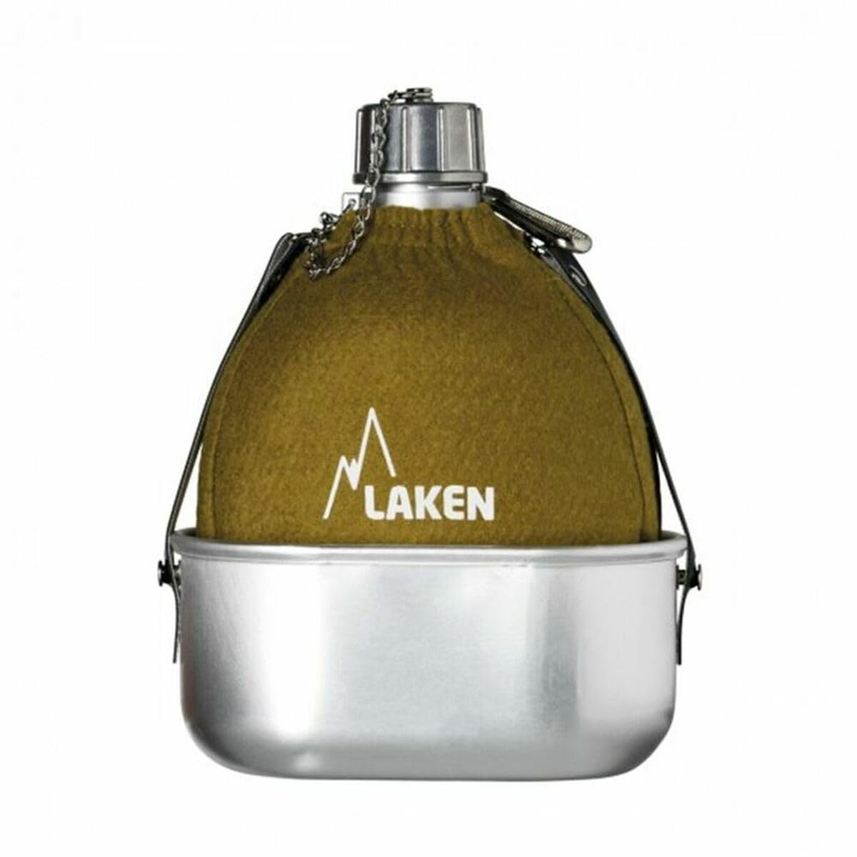 LAKEN M10265 – Aluminium Flask Classic 112 with Pot, Khaki 112