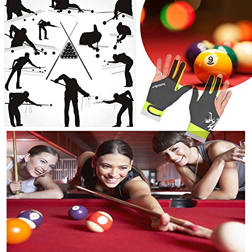 Billiard Gloves,Jelinda Billiards Pool Snooker Cue Shooters Gloves Snooker Gloves Elastic Lycra 3 Fingers Show Gloves for Man and Women (Sky blue M)