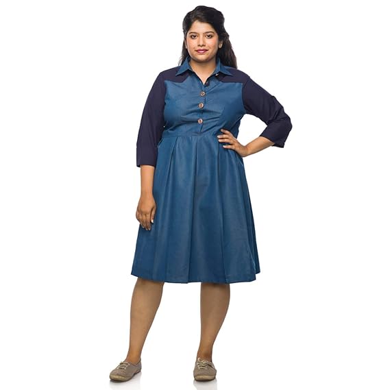 amazon denim dress plus size