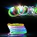 Zilong LED Flash Bracelet 12 Pcs, Super Safety Colorful Light Up Bubble Bracelets Party Favors Great for Concert, Weddings, Birthday Party Night Games Fun Events, Reusable with On/Off Switch