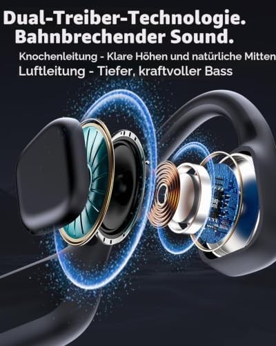 Knochenschall Kopfhörer Schwimmen, IPX8, Bluetooth 6.0, 8 GB MP3