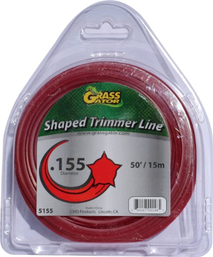 Grass Gator 5155 Trimmer Line for Gas or Electric Trimmers, 50-Feet 0.155-Inch