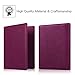 Fintie Passport Holder Travel Wallet - Premium Vegan Leather RFID Blocking Case Cover - Securely Holds Passport, Business Cards, Credit Cards, Boarding Passes, Purple