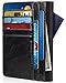 RFID Blocking Passport Holder (9 Slots), GreatShield Theft Proof Leather Wallet [5 Credit Card Slots | 3 Cash Compartments | 1 Passport Slot] for Men & Women - Black