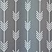 Best Home Fashion Grey Arrow Room Darkening Blackout Grommet Top Curtain 84