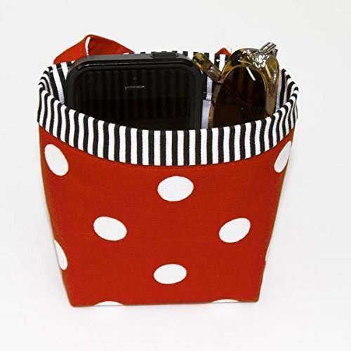 Car Cellphone Caddy, Red Polka Dots, Customizable, Sunglasses Car Holder, Mobile Accessory, Cellphone Holder, Golf Cart Holder, Beach Chair Bag, Pool Chair Bag - Thumbnail 2