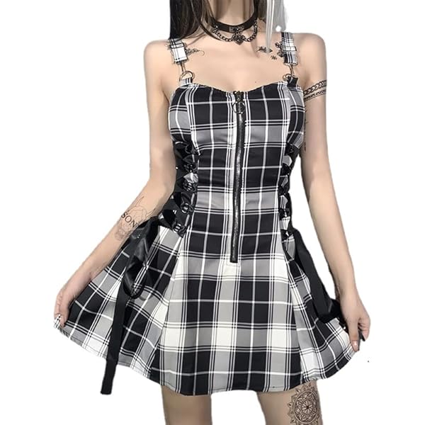ルミニョン Candy check panel zip dress 718MageD4YL._UY1000_.jpg