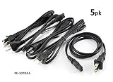 CablesOnline, 5-PACK 3ft 2-Prong Figure-8 Replacement Non-Polarized Computer Power Cord Cable, (PC-10703-5)