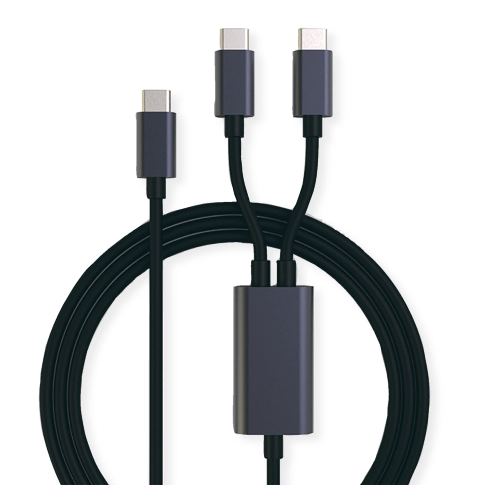 ROLINE USB Type C Split Charging Cable C - 2x C ST/ST Max. 100 W Black 1.85 m