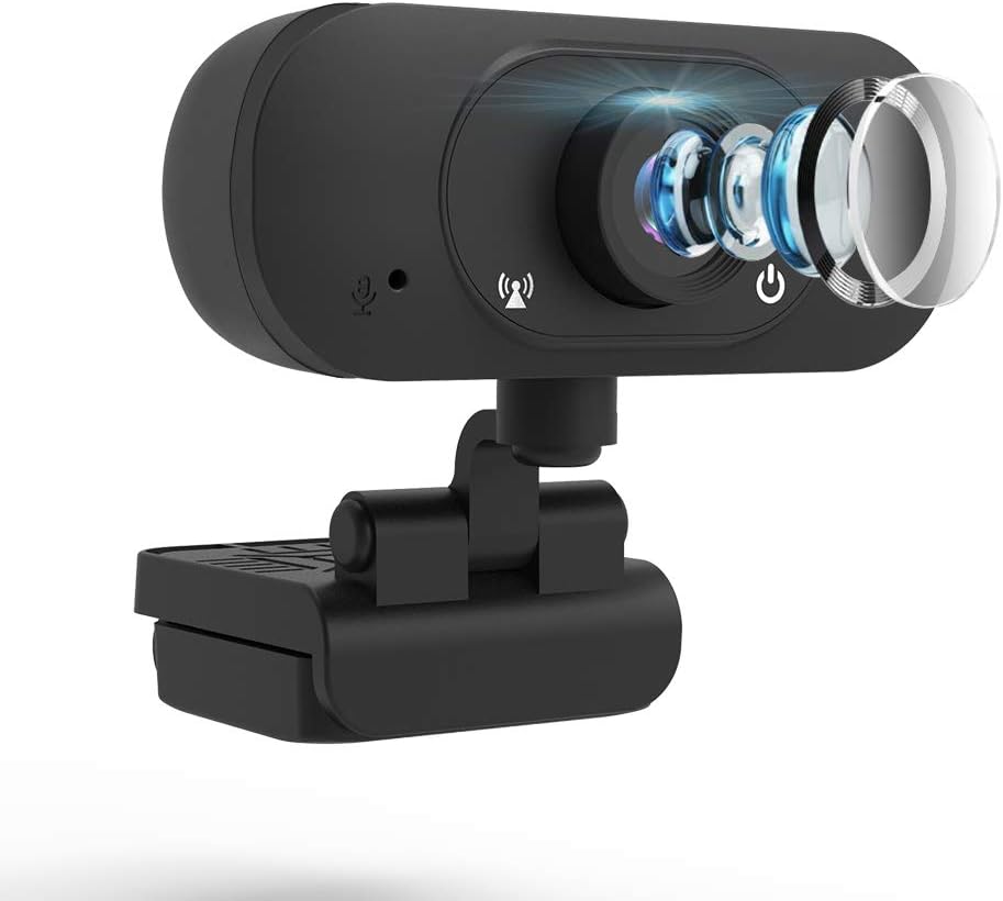 Webcam 1080P,FUVISION Computer Camera with Manual Focus,Web Camera with Microphone for Video Conference,Chat,Recording and Live Stream,Plug and Play Webcams with Extended View for PC,Desktop or Laptop