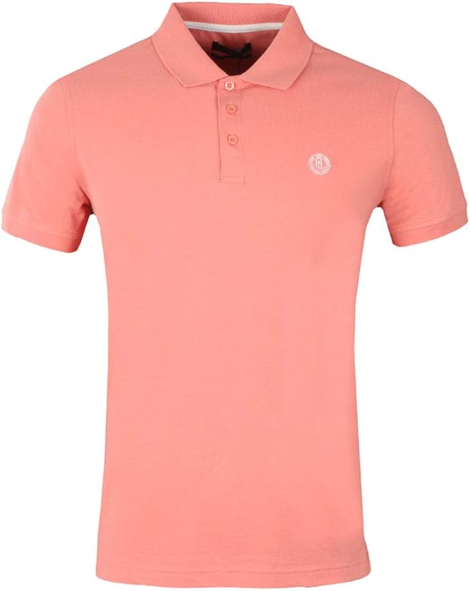 salmon polo shirt