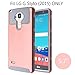 LG G Stylo Case, LG G Stylus Case, Deego 2in1 Design Hybrid Heavy Duty Impact Resistant Shock-Absorption Full-Body Protective Cover for LG G Stylo LS770 (Rose Gold+Grey)