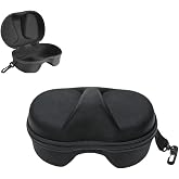 Hiiooweiyi Portable Dive Mask Case, 1PC Snorkel Mask Storage Box with Hook, EVA Material Lightweight Protective Container for Swimming Goggles &amp; Diving Mask(Black)