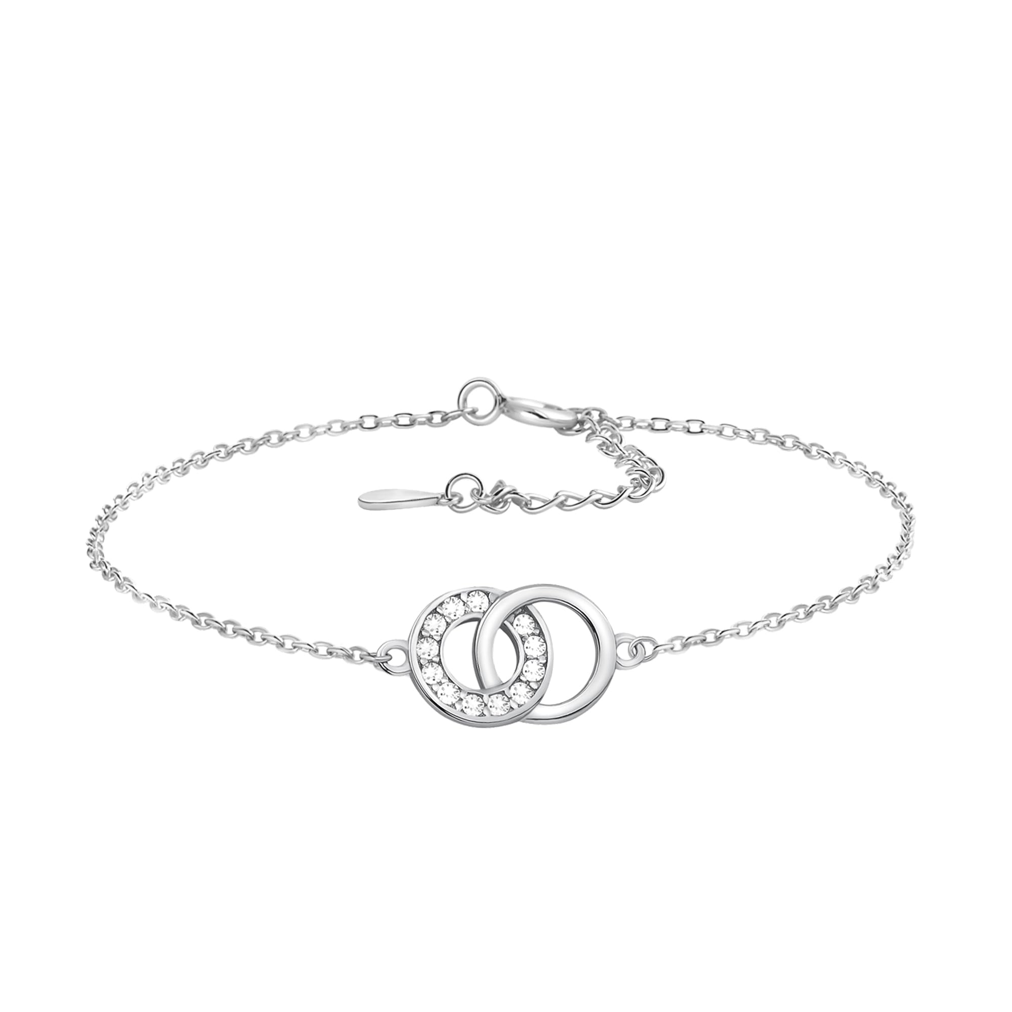 Sofia Milani - Women's Bracelet 925 Silver - with Zirconia Stones - Circle Pendant - 30069