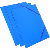 Gogogmee Plastic Expanding File Folders with Elastic Band 3-Pack Document Organizer for Office Paperwork Storage and File Folder Organization 12.40X9.44X0.39In