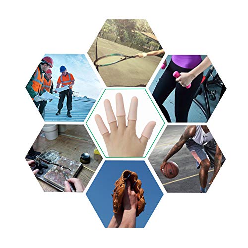 image for Feeke (20PCS) Gel Finger Sleeves,Finger Support,Silicones Finger Prote