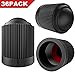 PPpanda Valve Dust Caps,Tire Caps Valve Stem Caps Tyre Valve Dust Caps Dustproof Tire Cap for Car, Motorbike, Trucks, Bike and Bicycle(ONLY Schrader Valve) 36pcs,Black