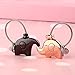 MILESI Original Cute Elephant Couples Keychains Personalized Keyring Birthday Gift