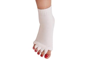 Nachvorn Yoga Sports GYM Five Toe Separator Socks Alignment Pain Health Massage Socks, Prevent Foot Cramps, One Pair