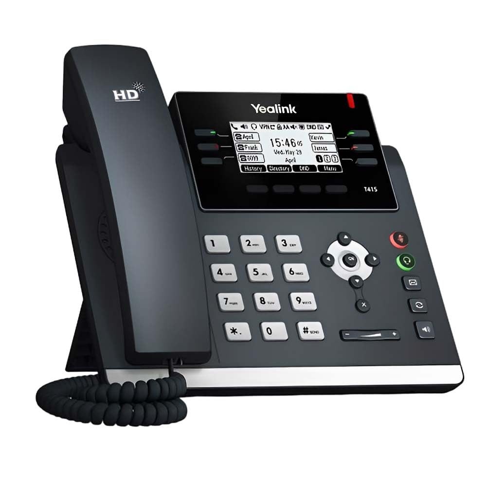 Yealink SIP-T41S VoIP Telephone, Large HD LCD Screen, Supports 6 SIP Accounts (Refurbished)