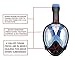 Full Face Snorkeling Mask 2017 Anti-fog Anti-leak Full Dry Free Breathing Snorkel Mask For Adults and Youth Kids 180° View Panoramic Original Second Gerneration By Ladylala