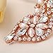 Rose Gold Wedding Rhinestone Applique for Dresses Bridal Belts (1 Piece Rose Gold)