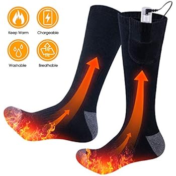 Parner Heated Socks Electric Winter Warm Socks Rechargeable Battery 3 Heating Settings Thermal Socks For Men Women Washable Breathable Electric Warm