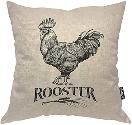 Amazon Com Moslion Rooster Pillows Vintage Farm Animal Poultry