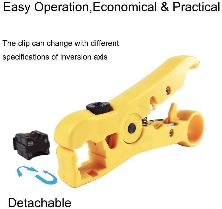 Gaobige Coaxial Compression Tool Coax Cable Crimper Kit Adjustable rg6