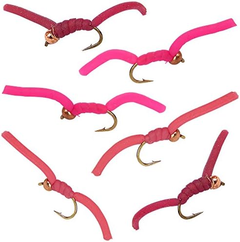 San Juan Squirmy Wormy Trout Worm Fly Assortment - 6 Flies